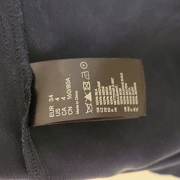 NWT Lanvin for H&M | Blue Silk Cocktail Dress | Size 4 - Picture 6 of 6